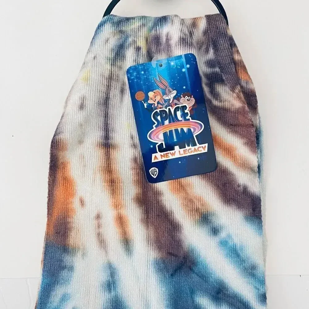 NWT Gorgeous trendy tie dye Space Jam Tassels scarf super soft, cozy & warm!!!